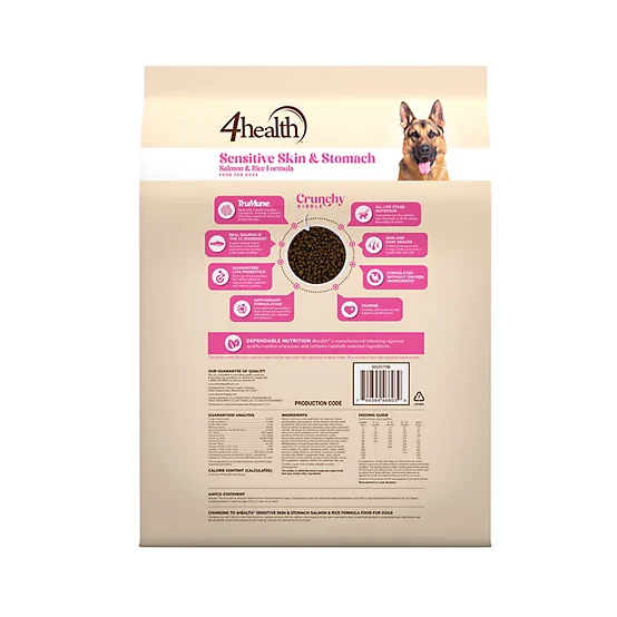 4health with Wholesome Grains All Life Stages Sensitive Skin/Stomach Salmon/Rice Formula Dry Dog Food - Image 4