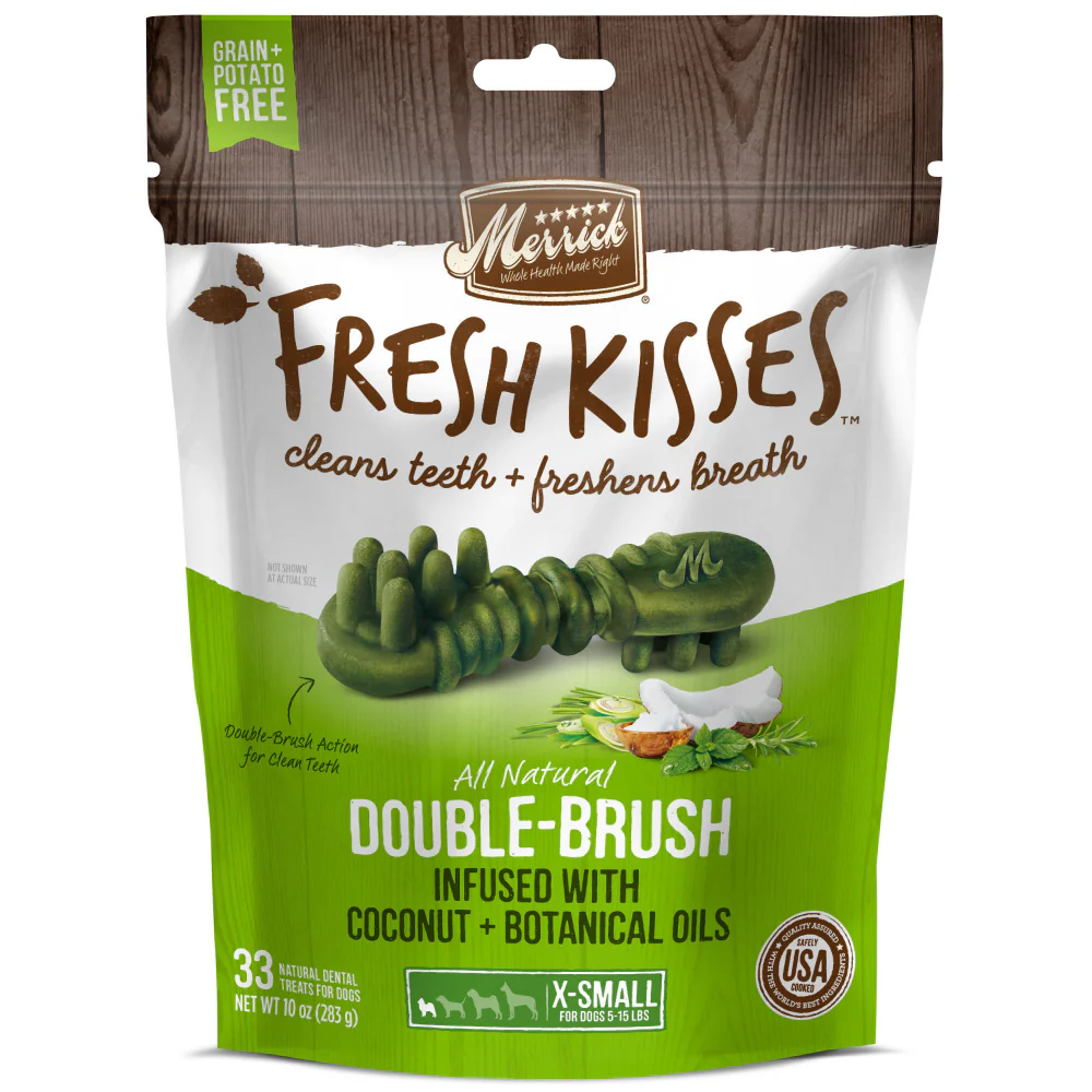 Merrick Fresh Kisses Grain Free Coconut Oil & Botanicals Extra Small Dental Dog Treats - Image 4