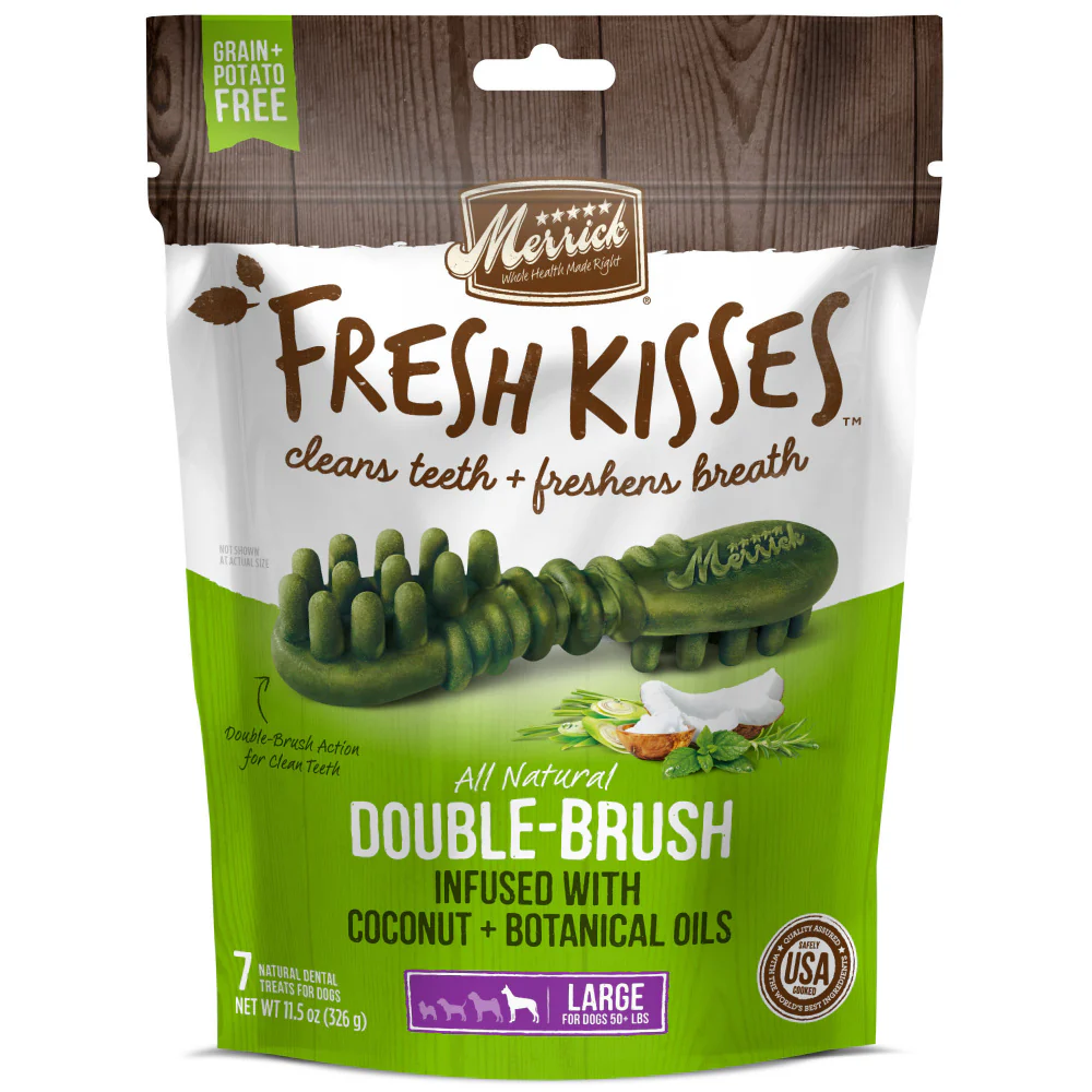 Merrick Fresh Kisses Grain Free Coconut Oil & Botanicals Large Dental Dog Treats - Image 6