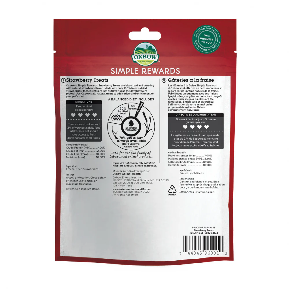 Oxbow Animal Health Simple Rewards Strawberry Treats - Image 3