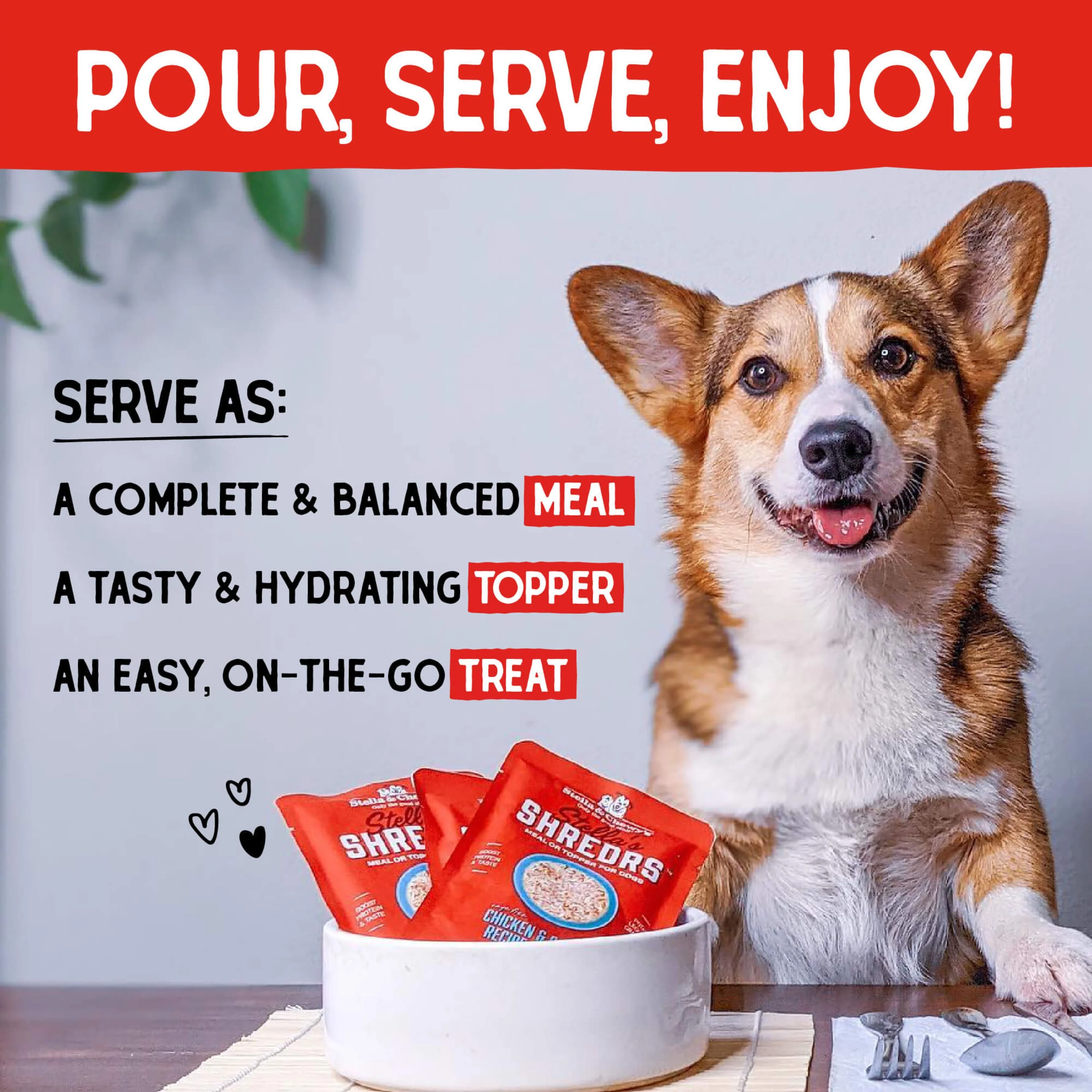 Stella’s Shredrs Cage Free Chicken & Turkey Recipe in Broth for Dogs - 2.8 oz. Pouch - Image 4