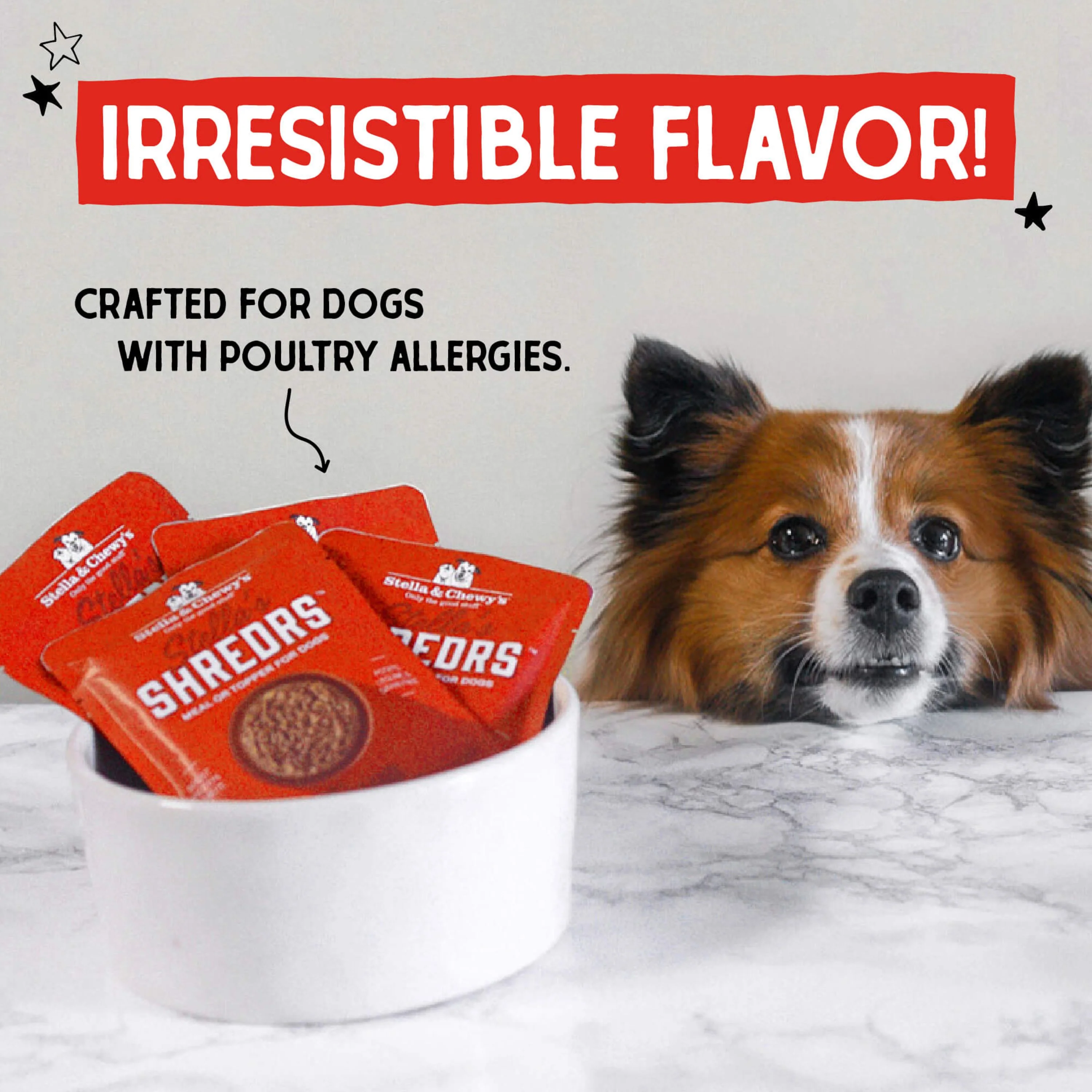 Stella's Shredrs Grass Fed Beef & Lamb Recipe in Broth for Dogs - 2.8 oz Pouch - Image 3