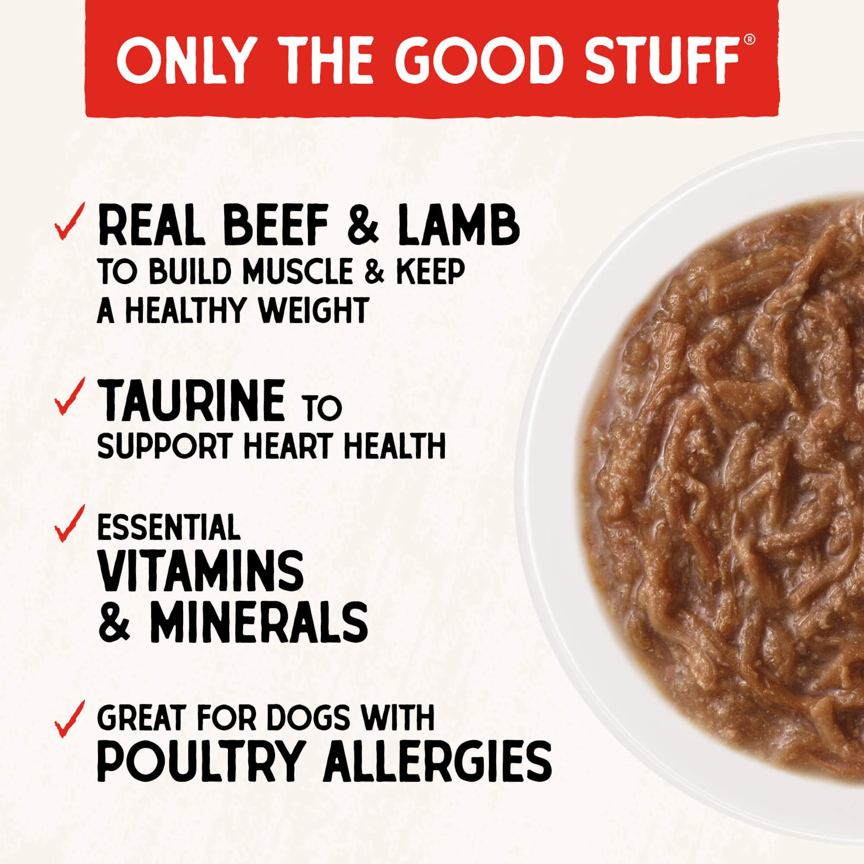Stella's Shredrs Grass Fed Beef & Lamb Recipe in Broth for Dogs - 2.8 oz Pouch - Image 4