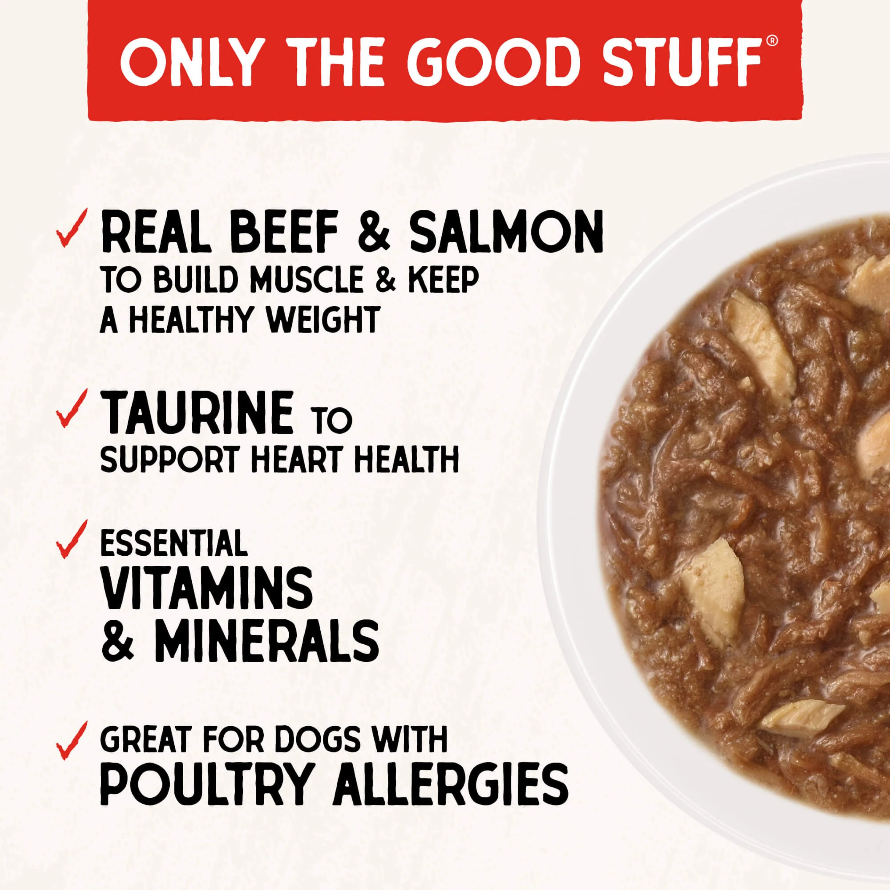 Stella's Shredrs Grass Fed Beef & Wild Caught Salmon Recipe in Broth for Dogs - 2.8 oz Pouch - Image 4